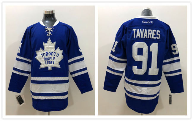 Classic Toronto Maple Leafs 91 John Tavares Ice Hockey Jersey Blue