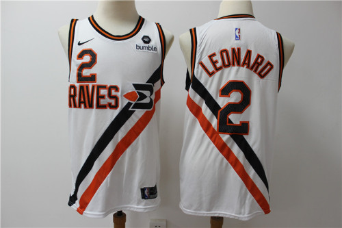 Nike L.A. Clippers 2 Kawhi Leonard Basketball Jersey White Retro