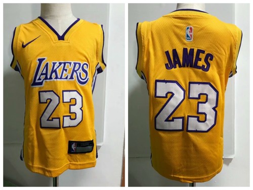 Baby Nike Los Angeles Lakers 23 LeBron James Basketball Jersey Yellow