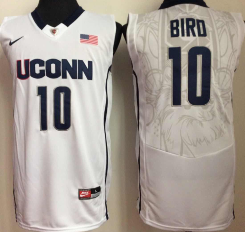 Uconn Huskies 10 Sue BIRD College Basketball Jersey White