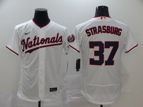 Nike Washington Nationals 37 Stephen Strasburg Flexbase Baseball Jersey White