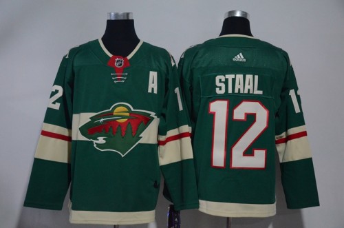 Adidas Classic Minnesota Wild 12 Eric Staal Ice Hockey Jersey Green