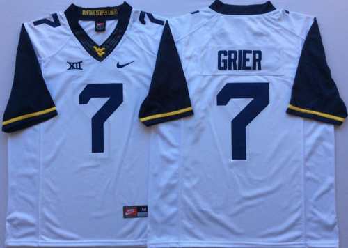 West Virginia Mountaineers 7 Will Grier Limited Football Jersey White