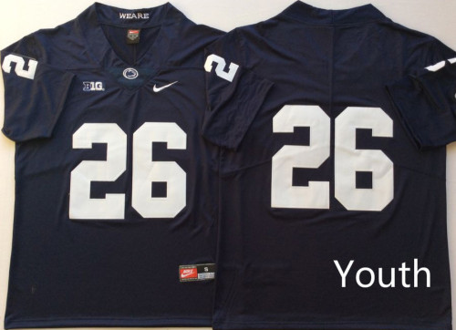 Youth Penn State Nittany Lions 26 Saquon Barkley Limited Football Jersey Navy Blue