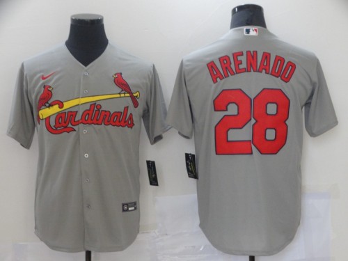 Nike St.Louis Cardinals 28 Nolan Arenado Baseball Jersey Gray
