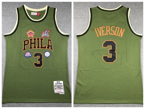 Philadelphia 76ers 3 Allen Iverson Basketball Jersey Flight version