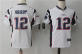 Youth New England Patriots 12 Tom Brady Football Jersey Legend White