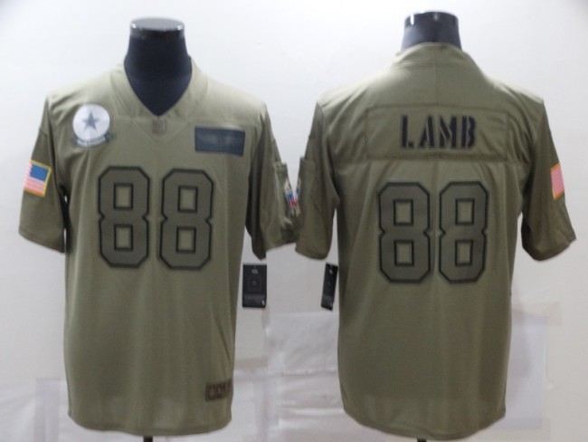 Dallas Cowboys 88 CeeDee Lamb Football Jersey New Salute to Service