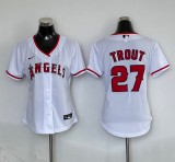 Women Nike Los Angeles Angeles 27 Mike Trout Baseball Jersey White