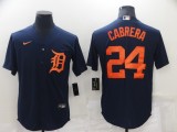 Nike Detroit Tigers 24 Miguel Cabrera Baseball Jersey Navy Blue