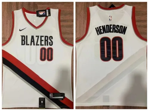 Nike Portland Trail Blaze 00 Scoot Henderson Basketball Jersey White