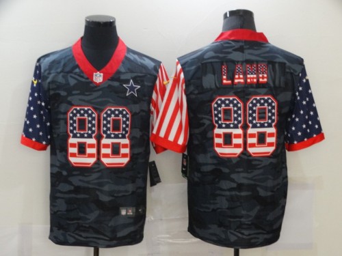 Dallas Cowboys 88 CeeDee Lamb Football Jersey Legend Camo flag