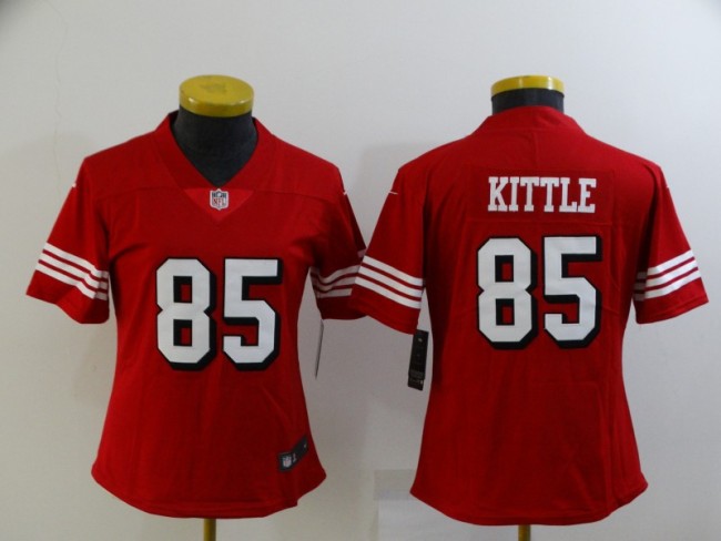 Women San Francisco 49ers 85 George Kittle Football Jersey Legend Red