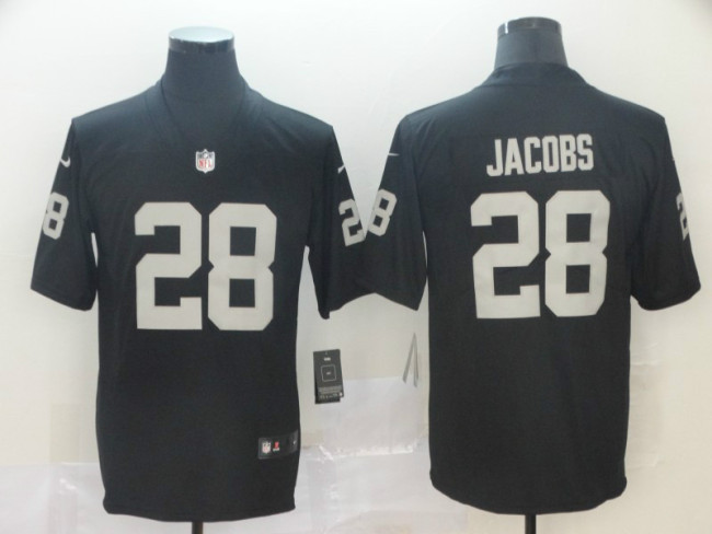 Oakland Raiders 28 Josh Jacobs Football Jersey Legend Black