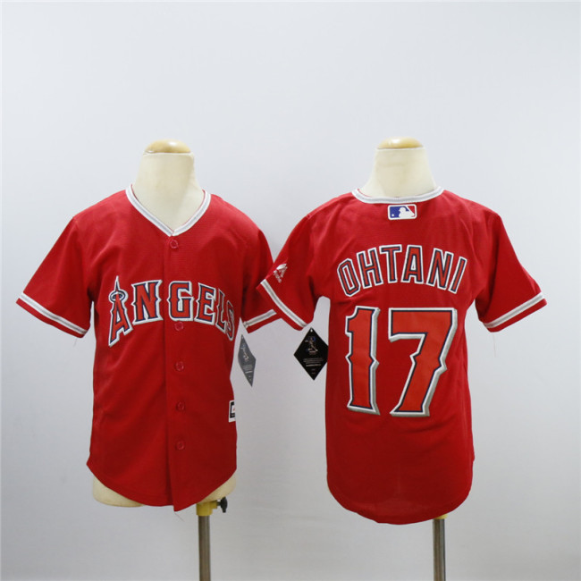 Youth Los Angeles Angeles 17 Shohei Ohtani Baseball Jersey Red