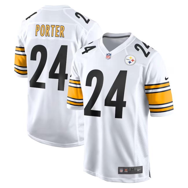 Pittsburgh Steelers 24 Joey Porter Football Jersey Legend White