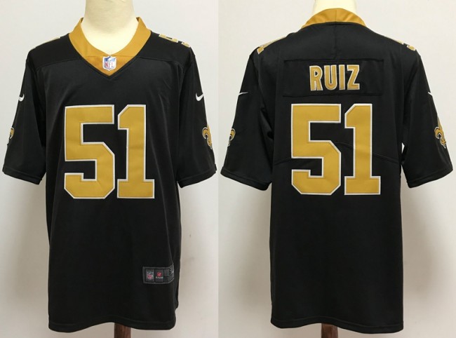 New Orleans Saints 51 Cesar Ruiz Football Jersey Legend Black