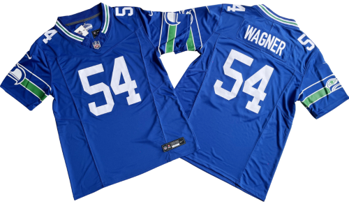 Seattle Seahawks 54 Bobby Wagner Football Jersey Blue Three Dynasties