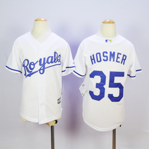 Youth Kansas City Royals 35 Eric Hosmer Baseball Jersey White