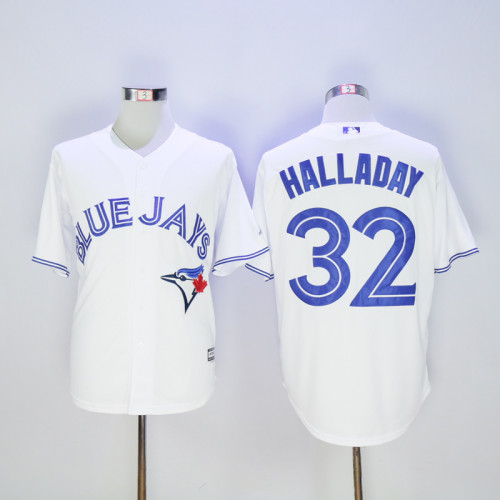 Toronto Blue Jays 32 Roy Halladay Baseball Jersey White Fan version