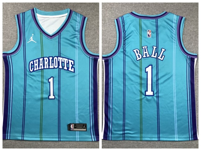 Youth Jordan New Orleans Hornets 1 Lamelo Ball Basketball Jersey Green