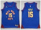 Youth Jordan Denver Nuggets 15 Nikola Jokić Basketball Jersey Blue