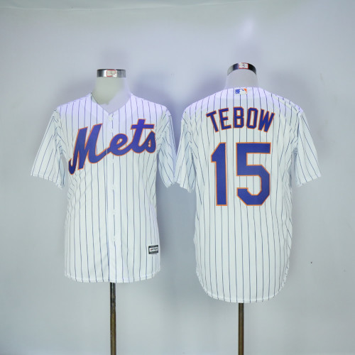 New York Mets 15 Tim Tebow Baseball Jersey White fans