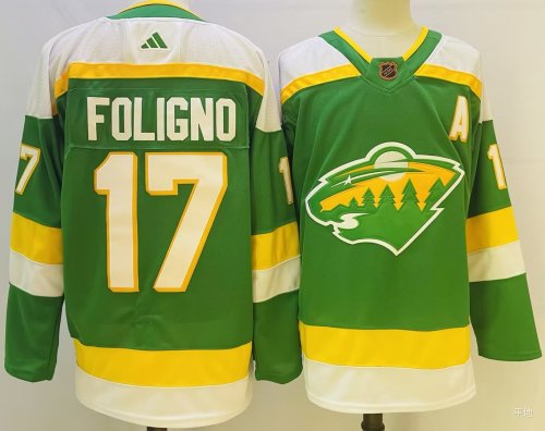 Adidas Minnesota Wild 17 Marcus Foligno  Hockey Jersey Green