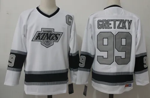 Classic Los Angeles Kings 99 Wayne Gretzky Ice Hockey Jersey White
