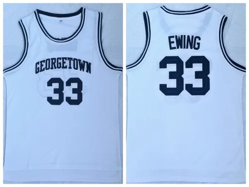 NCAA Patrick 33 Ewing white shirt at Georgetown University