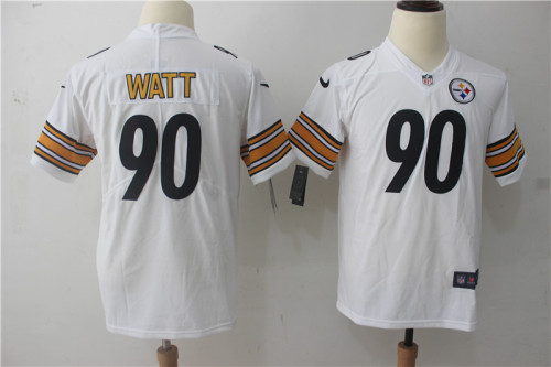 Youth Pittsburgh Steelers 90 T.J. Watt Football Jersey Legend White