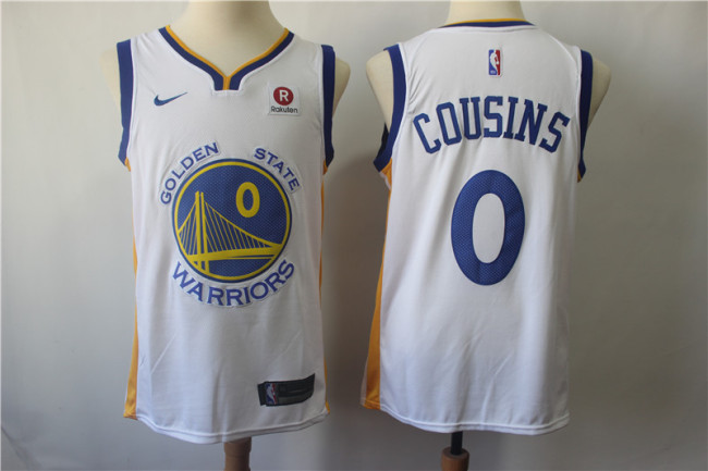 Nike Golden State Warrior 0 DeMarcus Cousins Basketball Jersey White Fan Edition