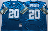 Detroit Lions 20 Barry Sanders Football Jersey Blue Retro