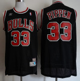 Chicago Bulls 33 Scottie Pippen Basketball Jersey Black