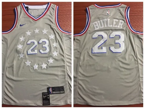 Philadelphia 76ers 23 Jimmy Butler Basketball Jersey Gary City version