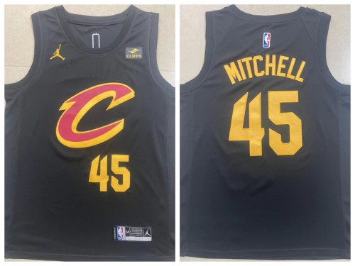 Nike Cleveland Cavaliers 45 Donovan Mitchell Basketball Jersey Black