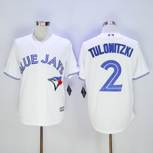 Toronto Blue Jays 2 Troy Tulowitzki Baseball Jersey White Fan version