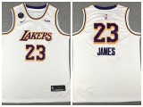 Nike Los Angeles Lakers 23 LeBron James Basketball Jersey White