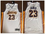 Nike Los Angeles Lakers 23 LeBron James Basketball Jersey White Player