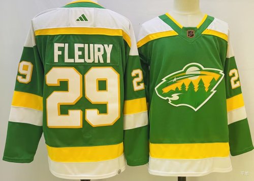 Adidas Minnesota Wild 29 Marc-Andre Fleury Hockey Jersey Green