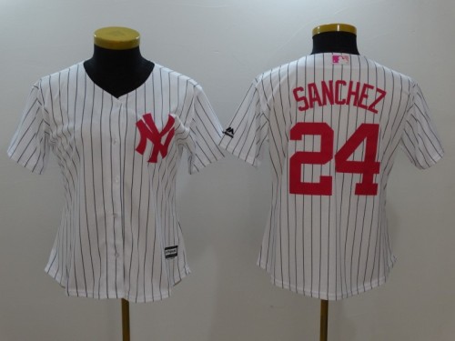 Women New York Yankees 24 Gary Sanchez Baseball Jersey White