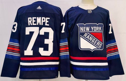 Adidas New York Rangers 73 Matt Rempe Ice Hockey Jersey Navy Blue