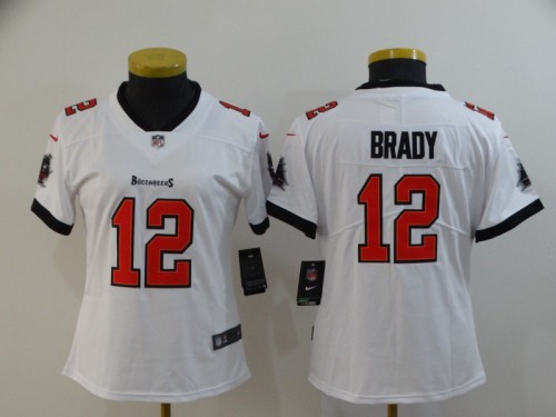 Women Tampa Bay Buccaneers 12 Tom Brady Football Jersey Legend White