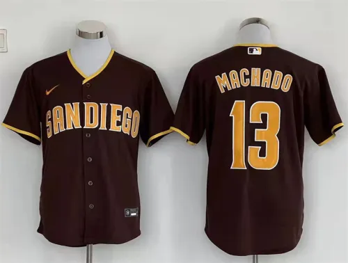 Nike San Diego Padres 13 Manny Machado Baseball Jersey Brown Fan