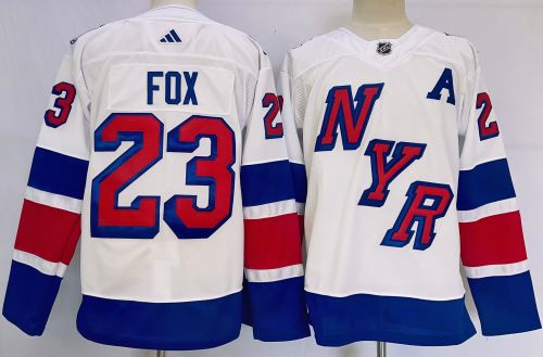 Adidas New York Rangers 23 Adam Fox Ice Hockey Jersey White