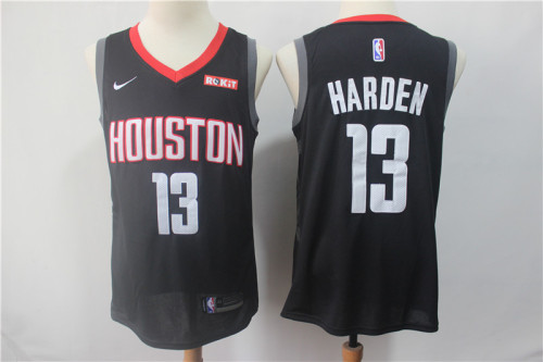 Nike Houston Rockets 13 James Harden Basketball Jersey Black Fan Sponsor