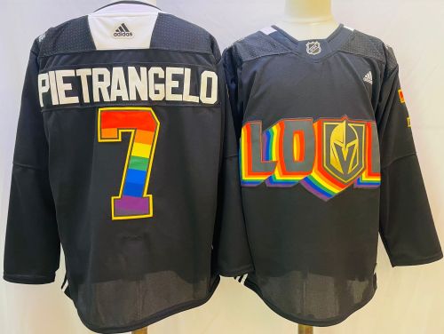 Adidas Vegas Golden Knights 7 Alex Pietrangelo Ice Hockey Jersey Black