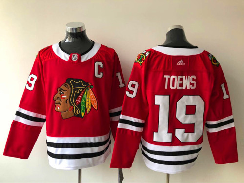 Adidas Classic Chicago Blackhawks 19 Jonathan Toews Ice Hockey Jersey Red