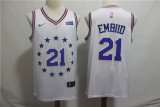 Nike Philadelphia 76ers 21 Joel Embiid Basketball Jersey White Playoff Award Edition