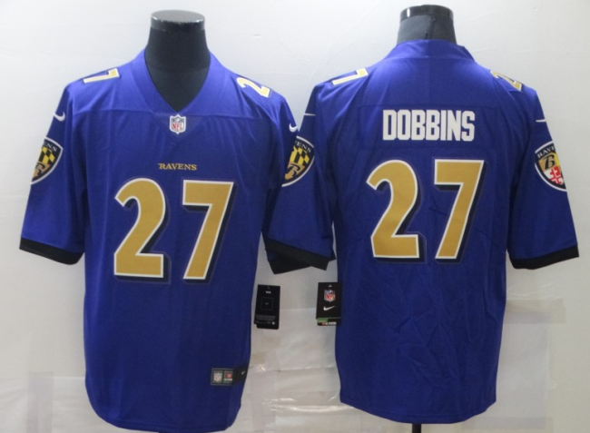 Baltimore Ravens 27 J.K. Dobbins Football Jersey Limited  Purple